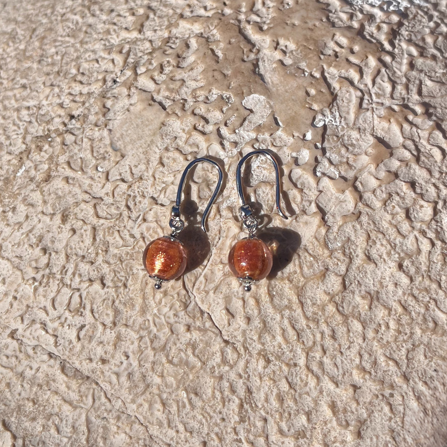 Boucles d'oreilles en perles et fleurs