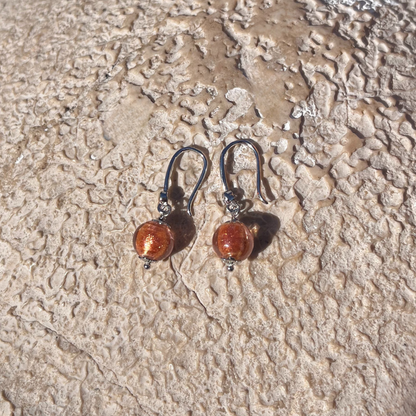 Boucles d'oreilles en perles et fleurs