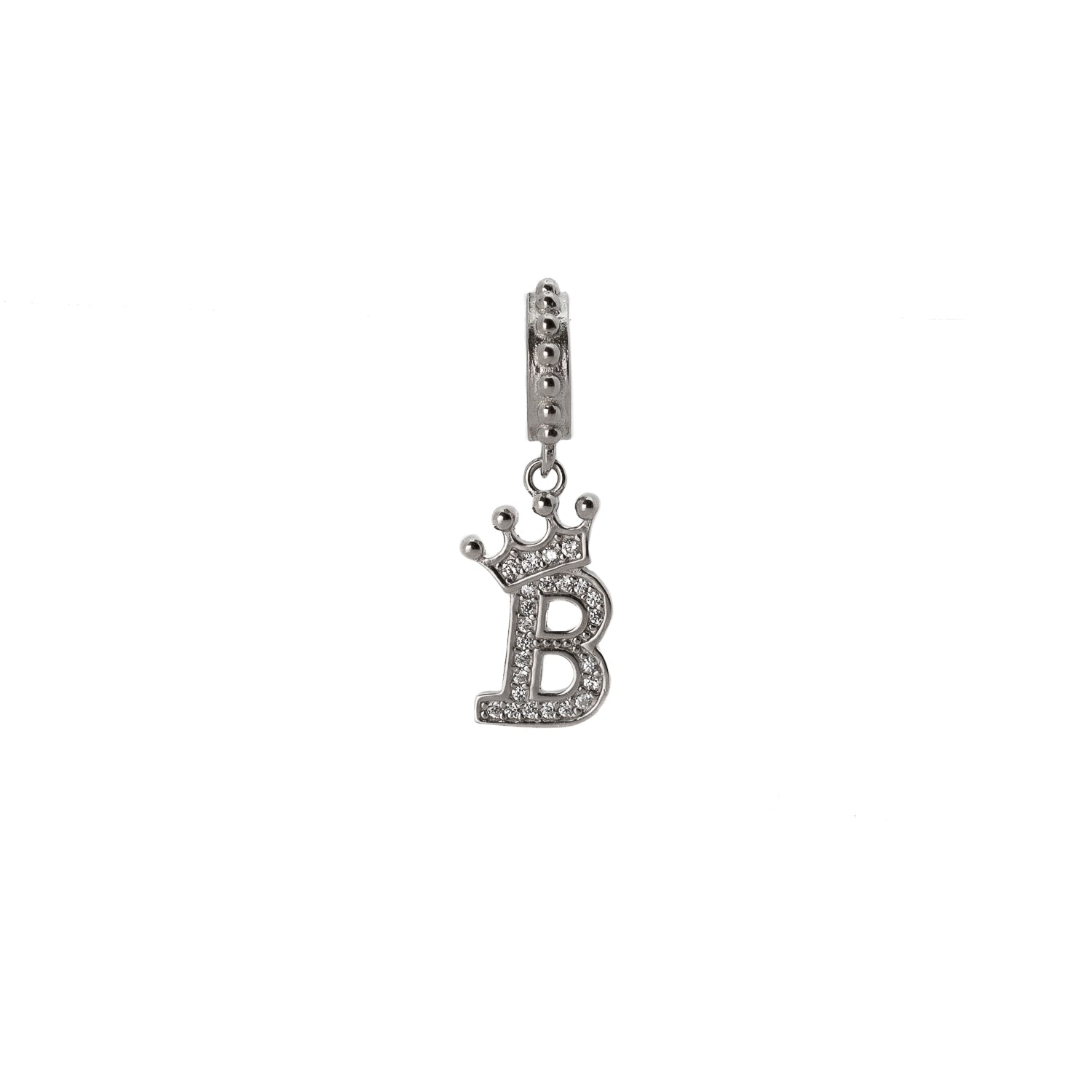 Charm Pendente Con Lettera Dell'Alfabeto In Oro 9 Carati (375) E Zirconia Cubica – Elegante Ciondolo, Colore Oro Giallo